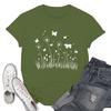 Moda Donna Casual Stampato Manica Corta Girocollo Pullover Top