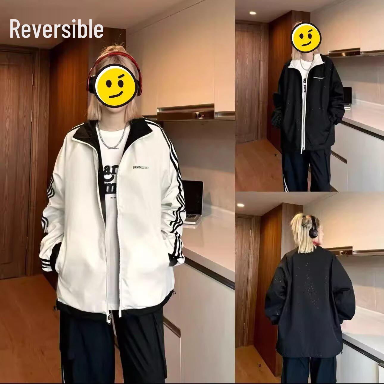 

Женская двусторонняя ветрозащитная куртка «Звездное небо» XL белый