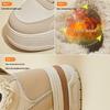 2025 Women's Korean Style Fleece-Lined White Sneakers - Thick-Soled Winter Sports Shoes M019
