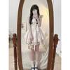 Sweet Floral Short Skirt Summer Oil Painting Bow Girl Dress Summer Women's Skirt a Word Short Skirt