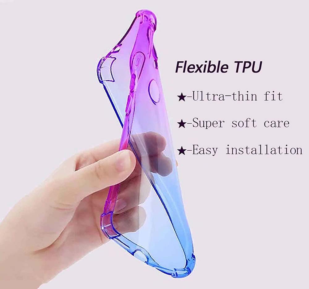 Soft Silicone Case For Samsung Galaxy A17 A07 A55 A35 A25 A15 A14 A13 A12 A24 Clear Gradient Airbag Soft TPU Shockproof Cover