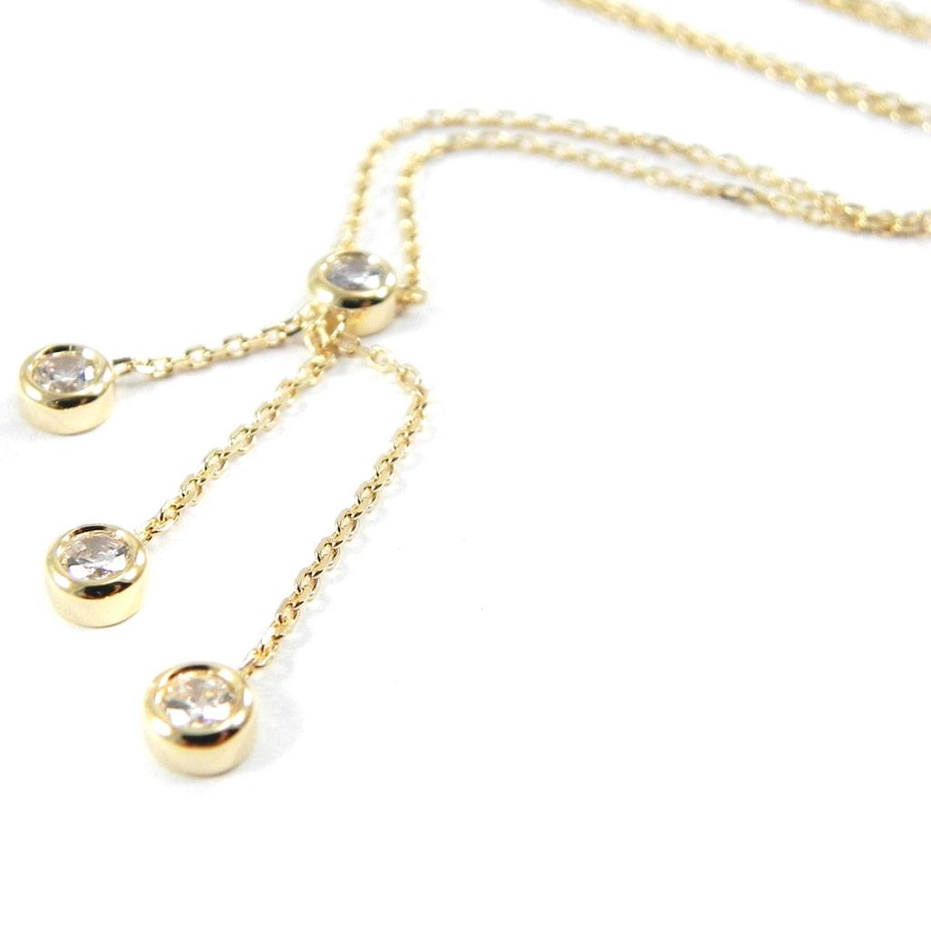 Altesse [I3153] - Collier Plaqué Or 'Câlin' blanc