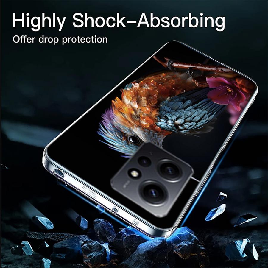 Hummingbird Phone Case For Redmi Note 14 15 Pro 5G 13 12 Pro Plus 11 11T 11E 11S 10 Pro 10S 9 9S Cover Cell Clear TPU Capa Compa