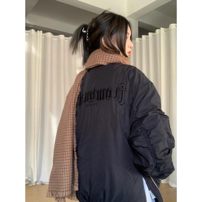 Guochao retro cotton jacket female design sense niche winter new pilot thickened baseball jacket cotton coat