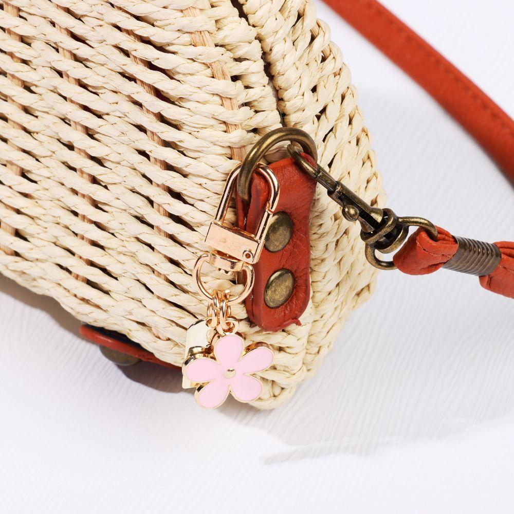 Metal Charm Decoration Pendant for Purse Flower Key Chain Bag Charm Keyring Keychains