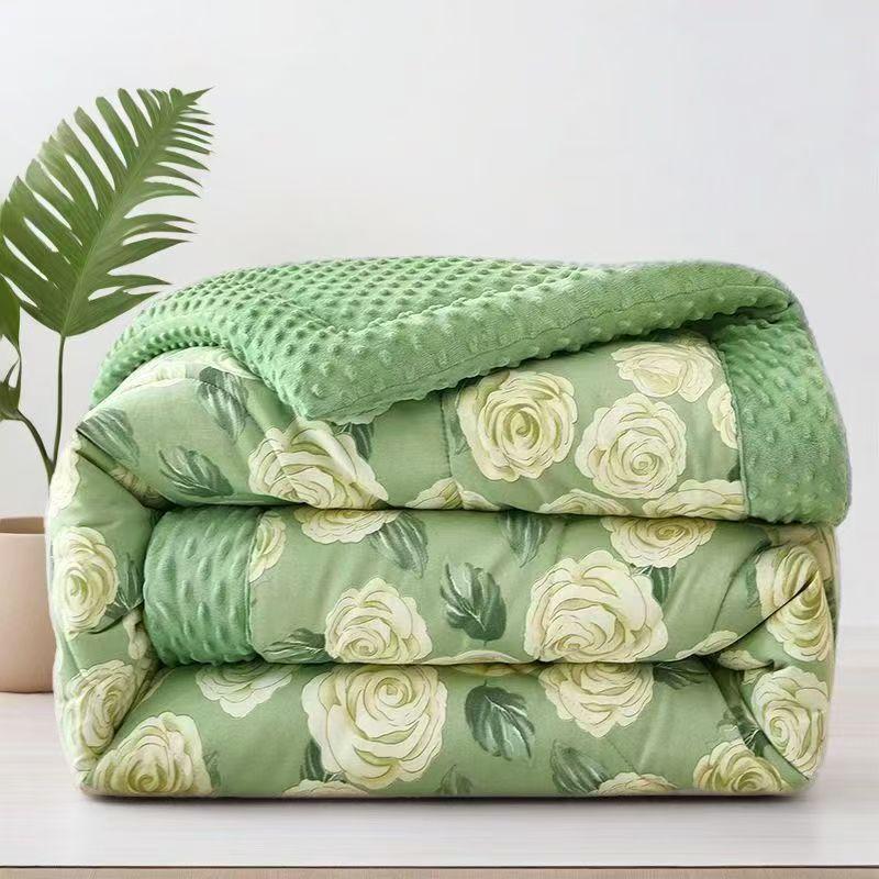 Popular Class A Bean Velvet 3D Massage Quilt – Four Seasons, Lightweight, and Warm for Home or Dormitory Use