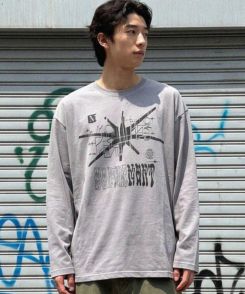 MODERMENT Grovim Pigment Oversized Long Sleeve [Gray]