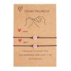 2 Stück Pinky Promise Partnerarmbänder für Damen Einfach Süß Leuchtende Herzperle Geflochtenes Armband Freundschaft Ästhetischer Schmuck Geschenk