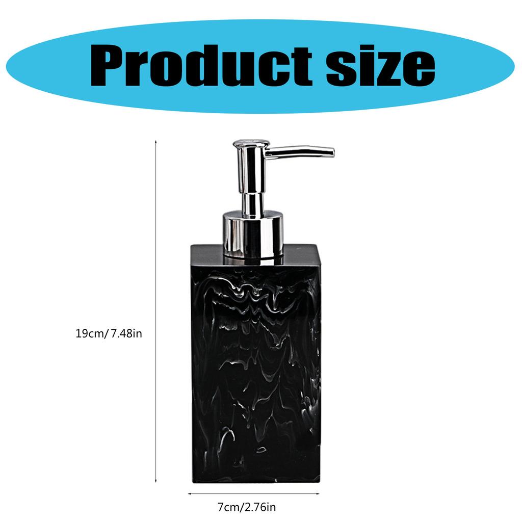 Soap Dispenser Bottle European Marble Pattern Liquid Pump Bottles Leakproof Travel Size