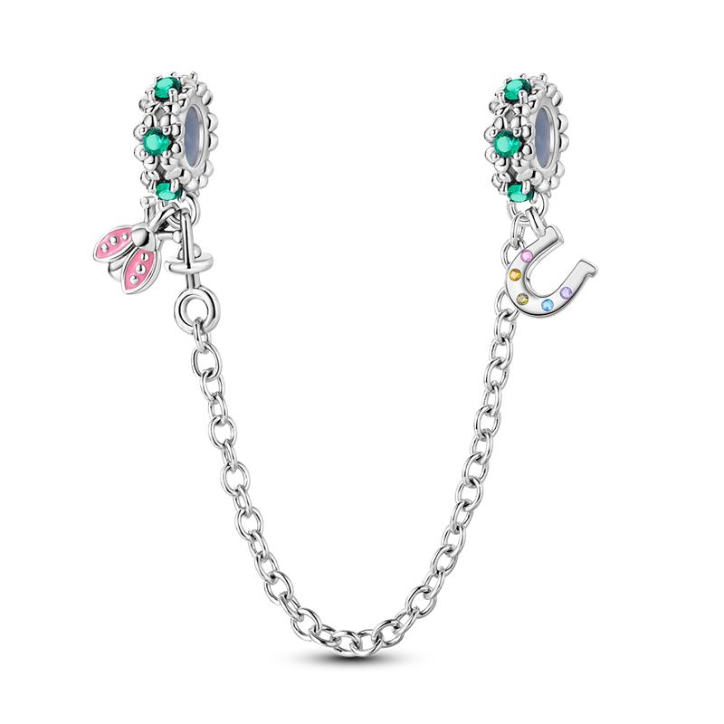 Four Leaf Clover Charms Bead Copper Best Wishes Gift Lucky Clover Dangle Fit Original Bangle Bracelet Diy Jewelry