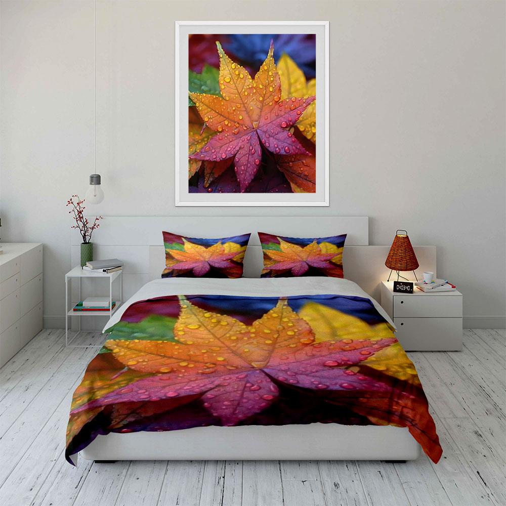 Autumn Leaf Set - Home Decor Multiple Sizes Kid'S And Adults' Bedroom Exquisite 3Pc Bedding Set, Gift