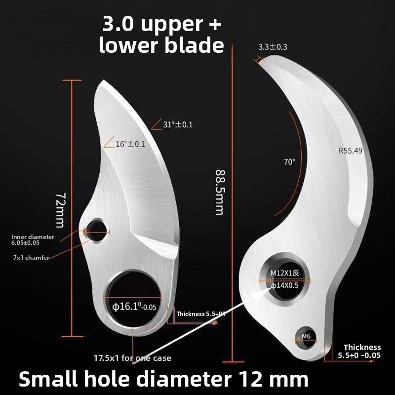 Universal Lithium Electric Garden Pruner Blades With Sk5 Steel Construction