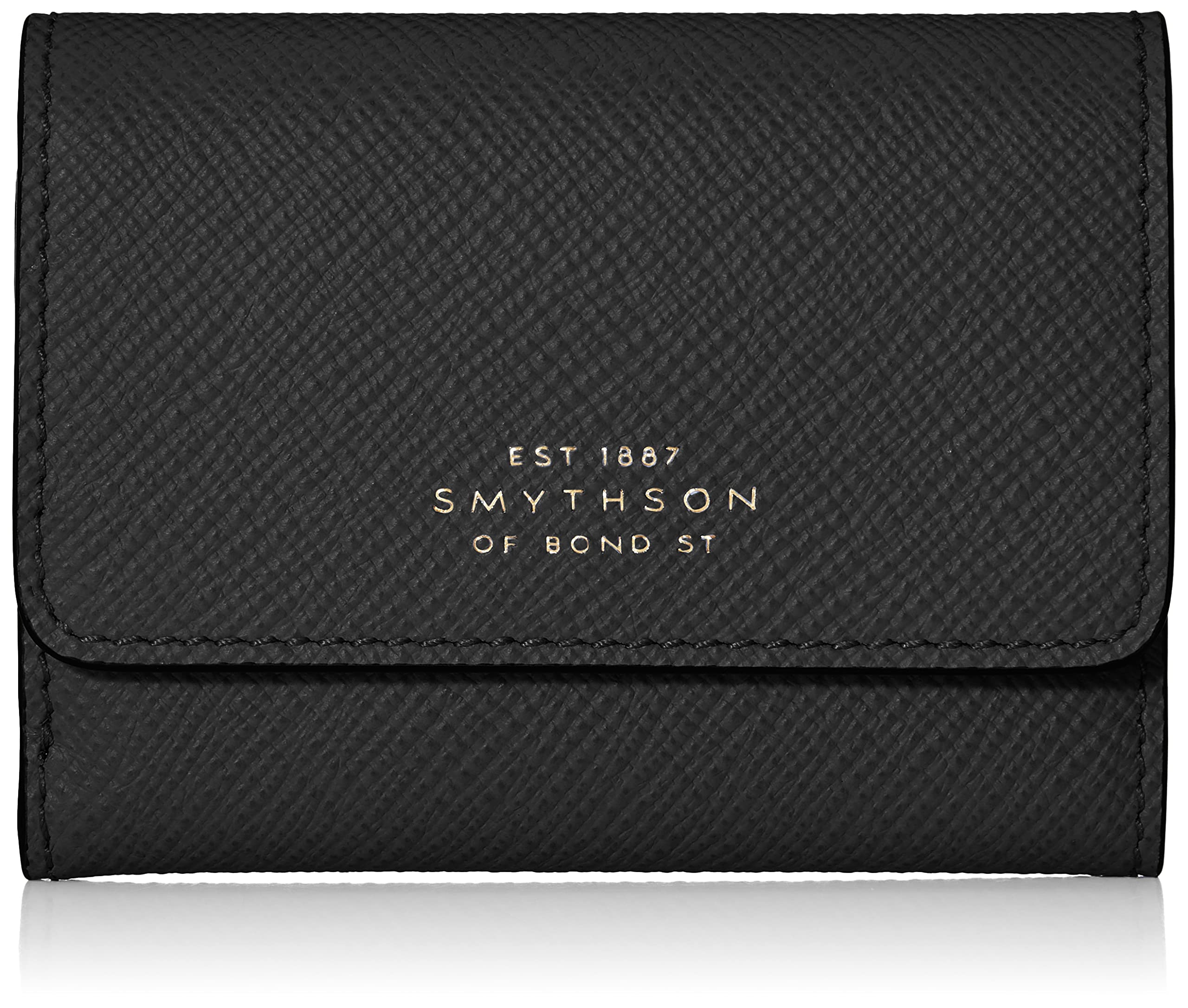 

Trifold Wallet Panama Compact Wallet Black [Smythson] Women s [Item] чорний