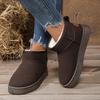 Women's Winter Warm-Lined Thickened Anti-Slip Thick-Soled Short Snow Boots, Cozy Outdoor Casual Footwear.