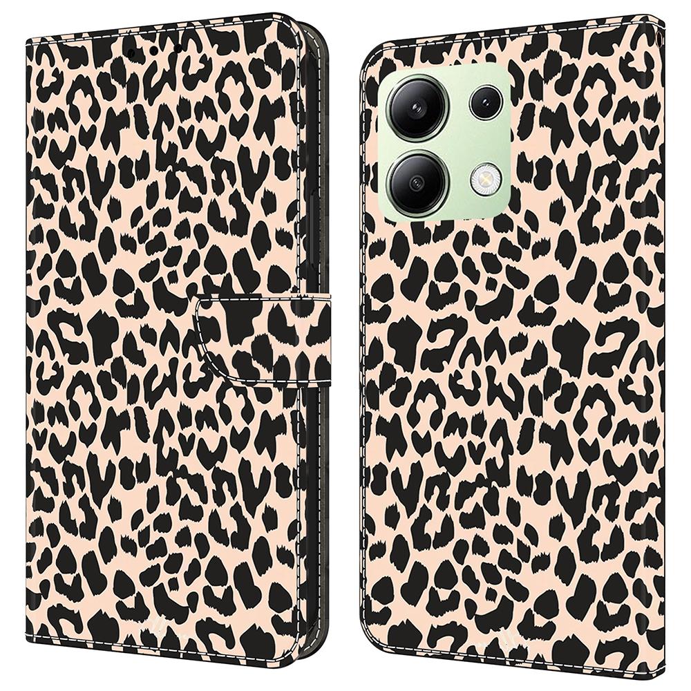 For Xiaomi Redmi Note 13 4G Case Pattern Printed Protective Cover TPU+PU Leather Flip Phone Case