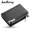 Men's Fashionable Baellerry Short Wallet Accordion Card Holder With Large Capacity & Zipper Coin Purse