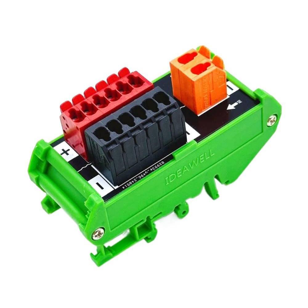 1 Input 4/6/8 Output Power Distribution Box DIN Rail Mount Terminal Block 99V/220V 20A Distribution Box for DC AC Power Supply