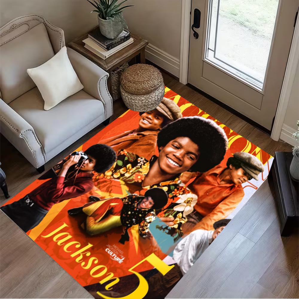 Michael Jackson Pop Art Portrait Floor Rug Office Rug Suitable For Foyer Decorate Room Kitchen Game Room Antislip Carpet Anime Office Decor