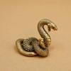 Vintage Brass Mini Snake Decorations Tea Pet Antique Animal Figurines Miniatures Home Desktop Ornament For Living Room