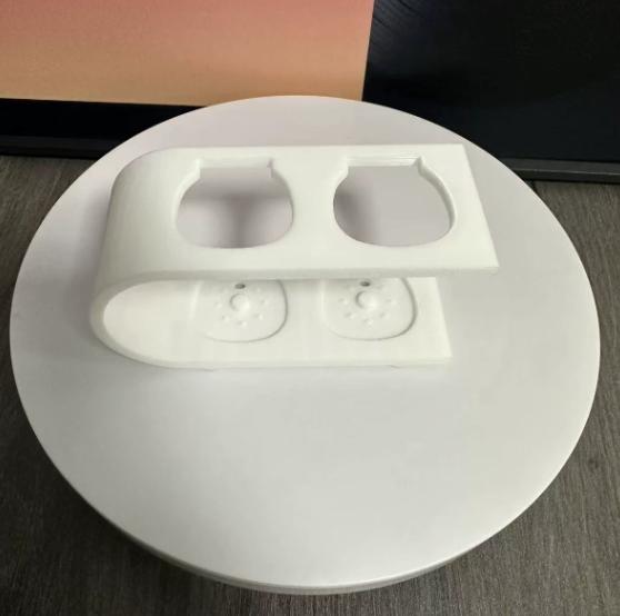 

Durable Eco-friendly Sturdy Dual-hole Electric Toothbrush Desktop Stand Storage Rack, Creative Organizer for Bathroom Toiletries белый