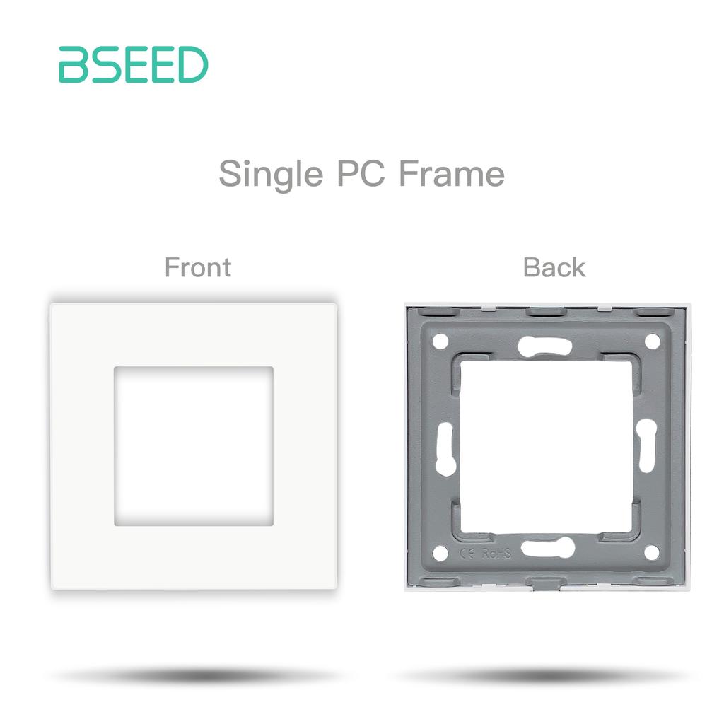 BSEED Plastic Socket Frames Matte Frame For Wall Sockets Single Double Tripl Four Frames DIY Parts Free Combination EU Standard