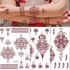 Yousheng Temporary Tattoo Sticker, Flower Lace Lotus Pattern Fake Tattoos for Women Men, Waterproof DIY Face Arm Leg Body Art Decoration