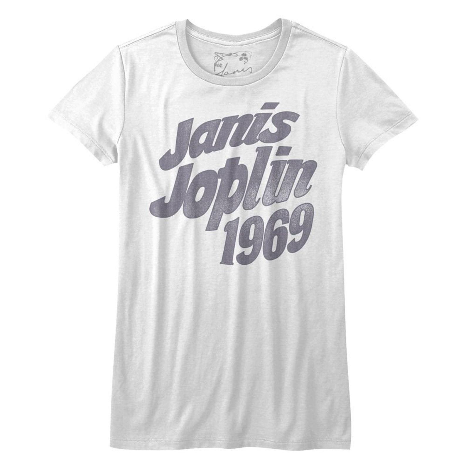 Janis Joplin Jj67 White Junior Women s T-Shirt 3XL