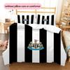 Set Copripiumino Trapuntato con Fantasia Newcastle United F.C. Decorazione per la Casa Regalo (1 * copripiumino + 2 * federe senza imbottitura)