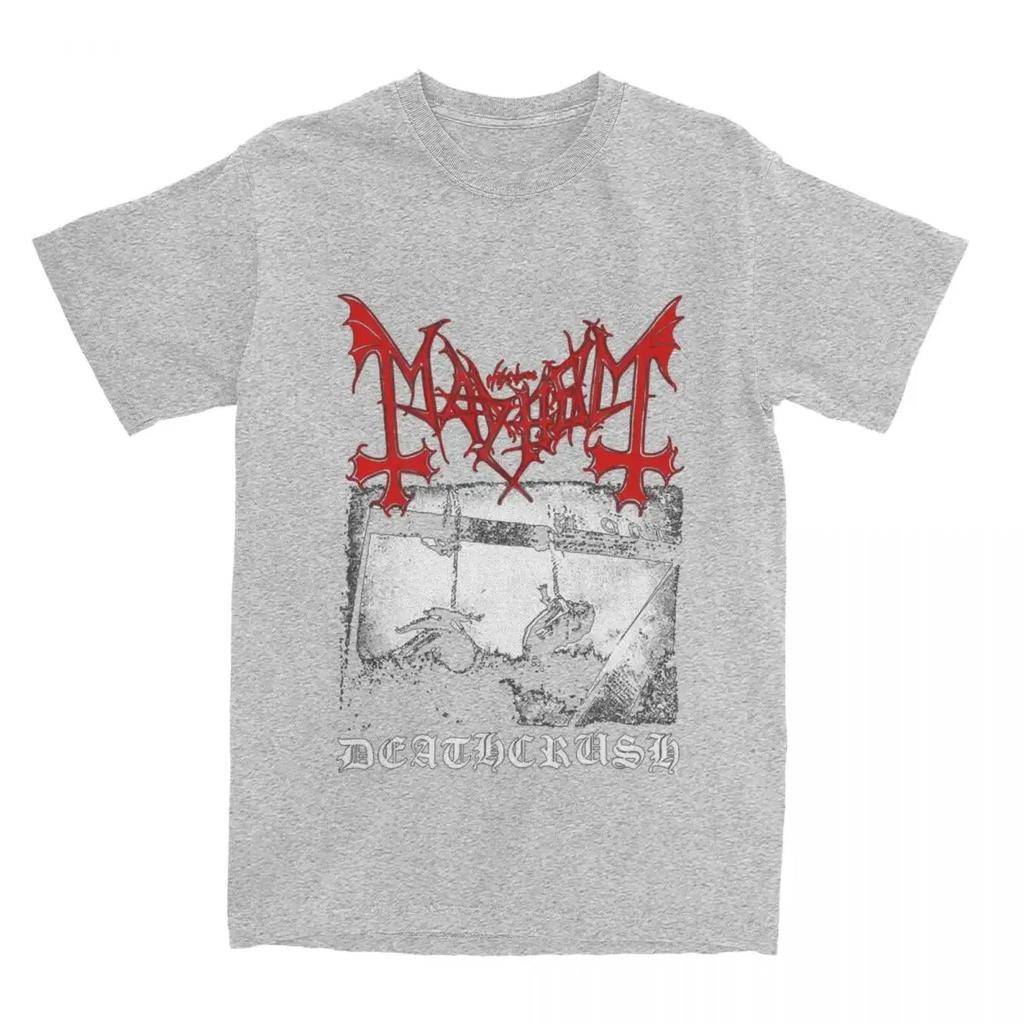 Herren Damen T-Shirt Mayhem Deathcrush Euronymous Dead Varg Kurzarm Baumwoll-T-Shirts Rundhals Große Größe T-Shirt