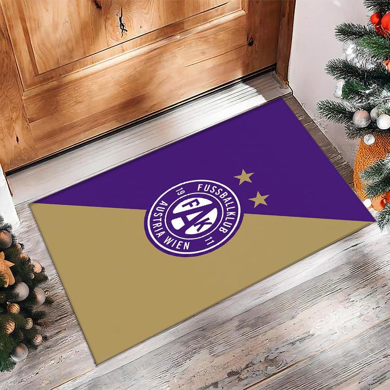 Austria Wien FC Soccer Football Pattern Soft Area Rug Non Slip Indoor Floor Carpet Sports Decor Mat for Bedroom