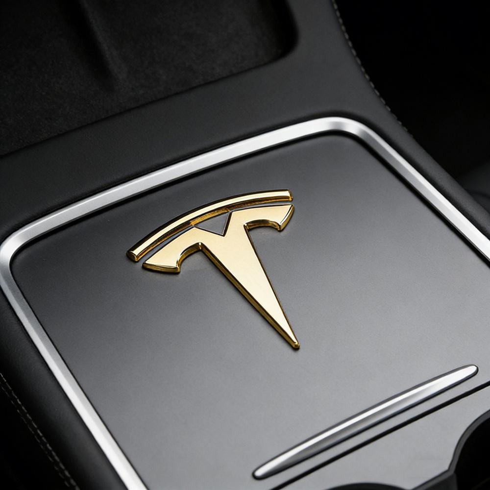 Adesivo Emblema Metallo Premium 3D per Logo Auto Tesla Decalcomania Decorazione Carrozzeria Parafango Bagagliaio per Tutti i Modelli Tesla