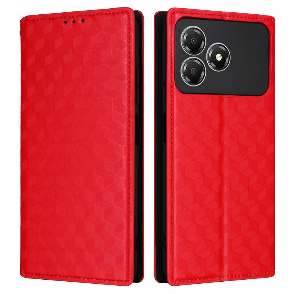 For ZTE Blade A36/nubia A36 Case Wallet Rhombus Imprinted Leather Phone Cover