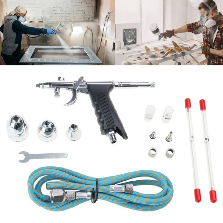 Airbrush Kit Single Action Airbrush Guns with 0.38 & 0.5mm Needles 1/2 1/4OZ