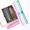 Portable Ruler for Journaling Foldable Plastic Ruler, Durable Compact Clear Measuring Tool, Lightweight Back To School Stationery Supplies Precision