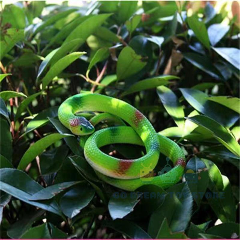 Simulated Snake Prank Trick Toys Halloween Practical Joke Gadget Props Decoration Fun Scary Tricky Toy Soft Rubber Gift