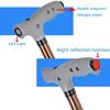 2 unidades Tira de luz LED Mango Metal 3 Pivotes Base Fiable Para Anciano Senderismo ABS Y Aluminio Plegable Ajustable Seguridad Bastón de Caminar Bastón