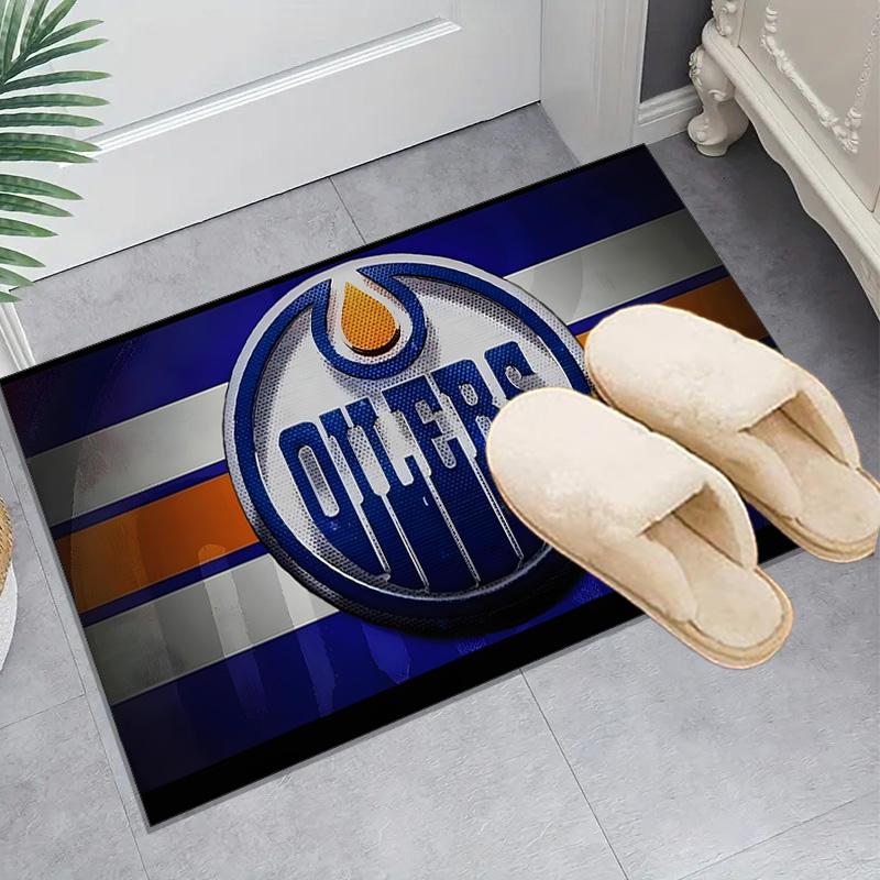 Edmonton Oilers Rug Area rug for Livingroom, Bedroom, Palyroom, Chair Rug, Office Rug, Floor mat, Large Size Fan Christmas Birthday gift