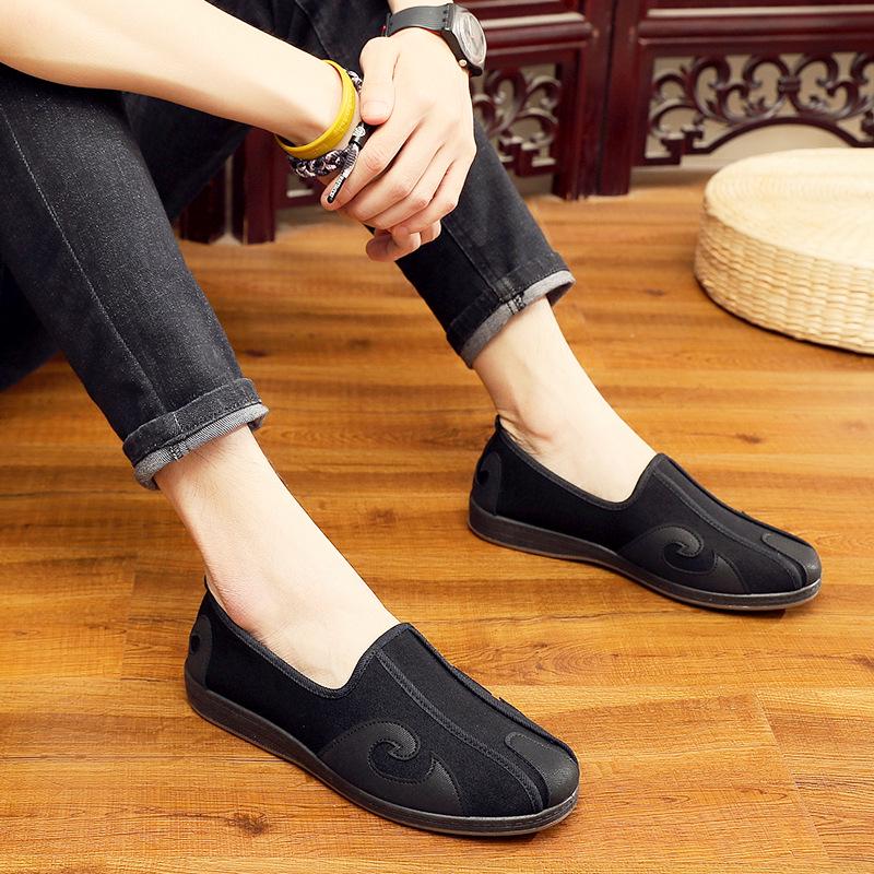 Czarne buty do sztuk walki Kung Fu Gumowa podeszwa Trampki do Tai Chi Chińskie tradycyjne Stare Pekińskie buty Do Wing Chun Karate Unisex