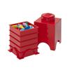 LEGO Aufbewahrungsbox Stein 1 Hellrot 40011730