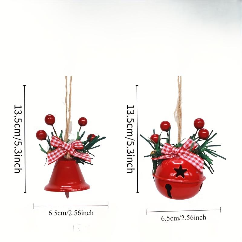 8 Pack 6.5cm Christmas Bells Jingle Bell Christmas Tree Ornaments Christmas Bells Door Wall Charms 2026 Xmas Decoration Supplies