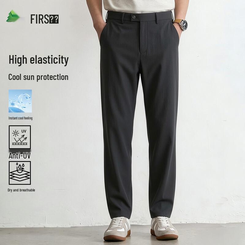 FIRS Men s High-Stretch Straight Fit Casual Business Pants 33