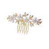 Pearl Rhinestone Comb Flower Decoration Bridal Headdress Wedding Photo Braided Hair Comb Pearl Inverted Comb