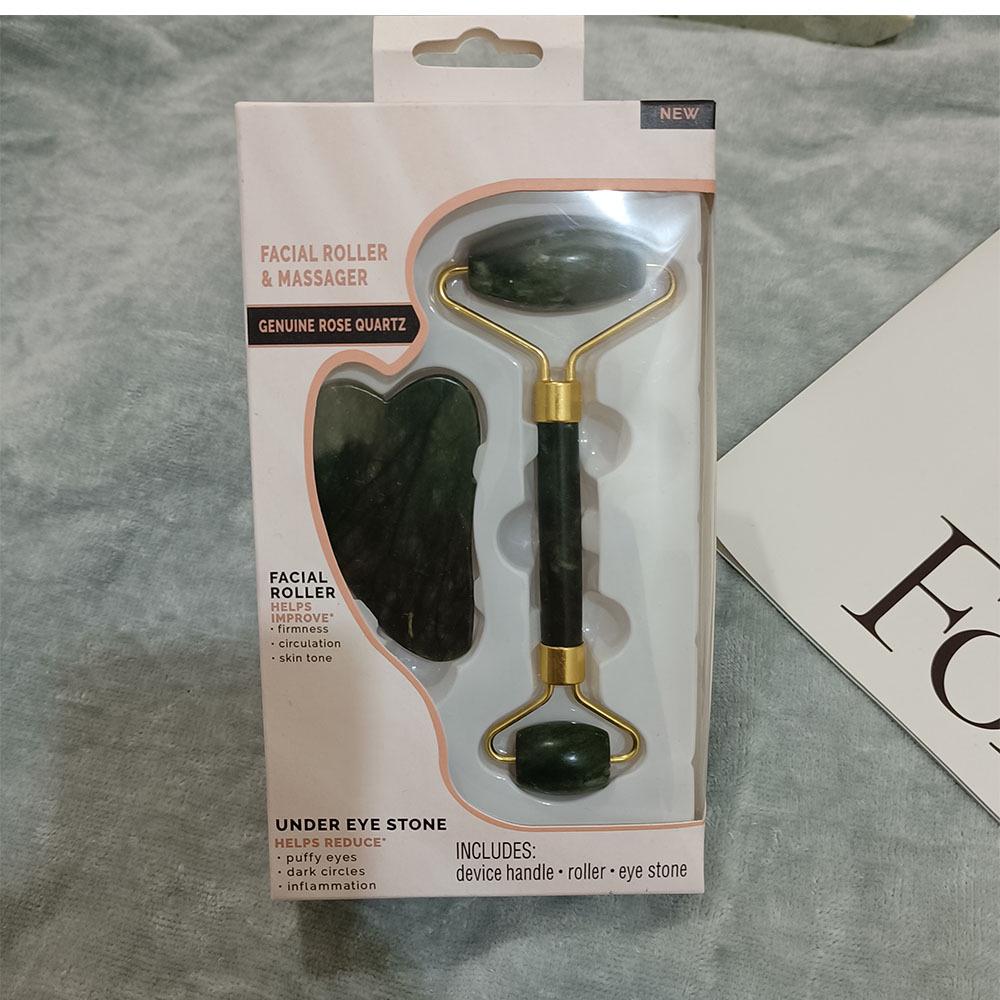 Ролик-массажер Гуаша для лица из нефрита Сюянь для носогубных складок и области вокруг глаз