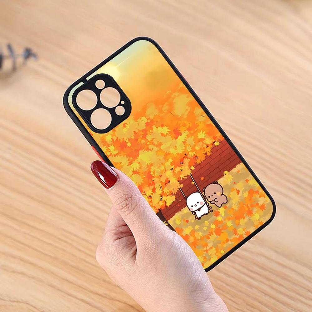 Cute BuBu DuDu Phone Case Black Matte For IPhone 16ProMax 15 13 12 11 14 Pro Max Mini Plus SE2020 XS Max XR Cover