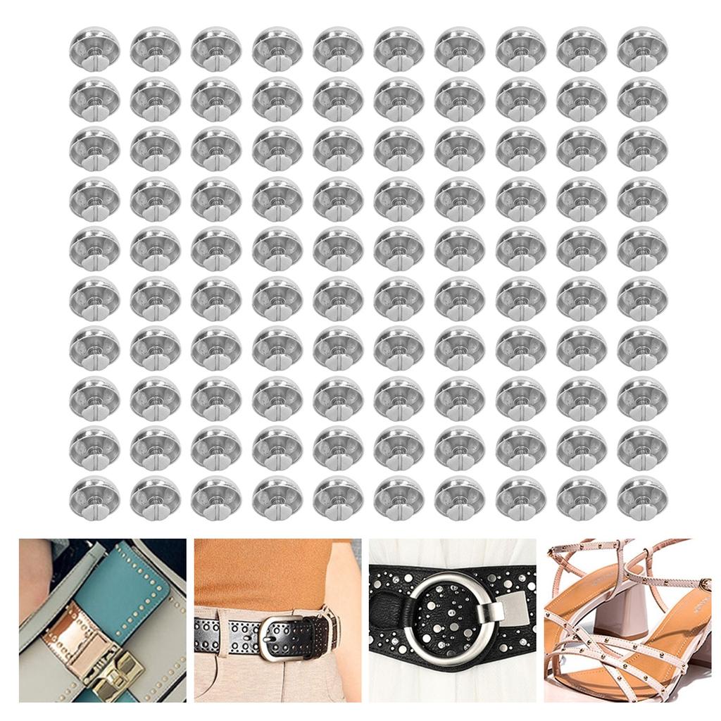 100 Set Round Head Stud 15mm Plated Alloy High Hardness Gold Silver Color Leather Rivets for Leather Clothes Bag