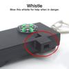 Outdoor Survival Emergency Whistle with Compass LED Light Telescope Magnifier Multifunction Practical Mini Tool for Hiking Camping Adventures