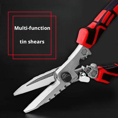 Nuove forbici da elettricista in acciaio inossidabile con funzione chiave inglese per tagliare, spelare e crimpare fili di ferro per cavi, utensile manuale