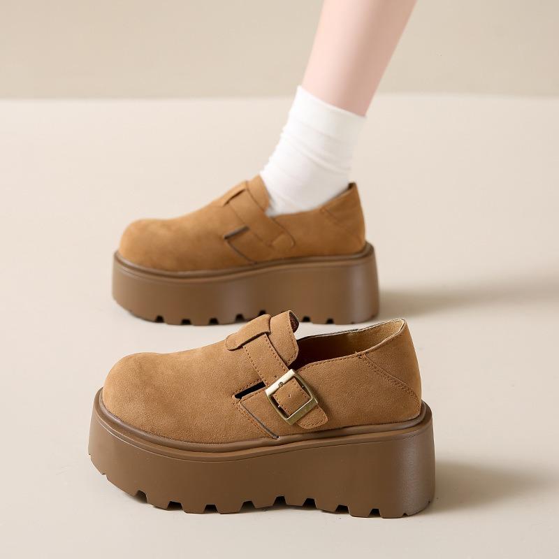 Retro All-inclusive Women's Spring New Thick-soled Muffins, Trendy Matches, One-pedal Loafers, Single Shoes for Women