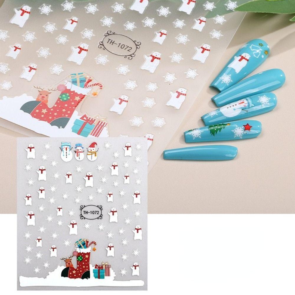 Adhesive Nail Salon Manicuring Nail Decals Christmas Nail Sticker Nail Art Sticker Nail Decoration