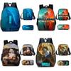 Shoulder Anime Cartoon Bag Pencil Case Kids School Pack For Daily Use